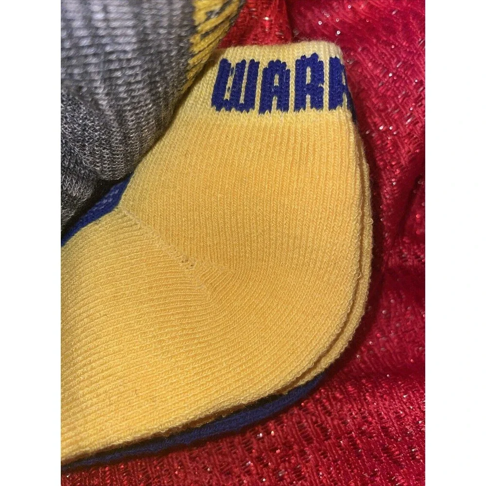 3 Pair NBA Warriors Low Cut Socks, Men's Shoe Size 6-12 Gift Basketball Multi